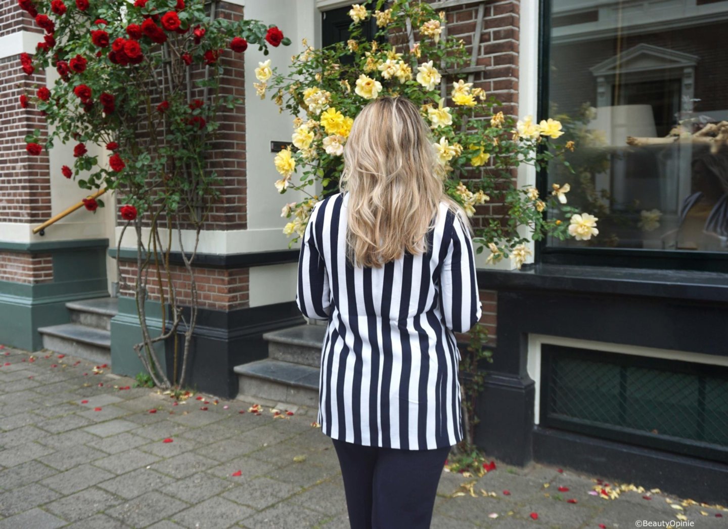 Blazer met zwart witte strepen