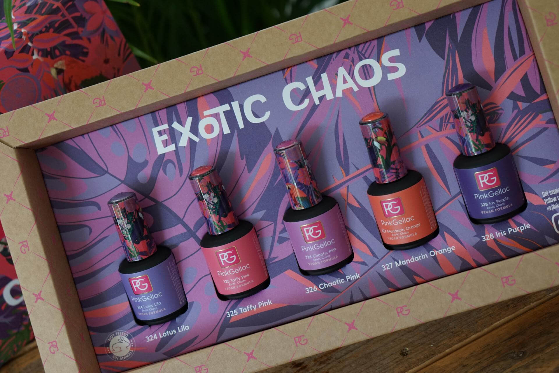 Pink Gellac Exotic Chaos collectie swatches