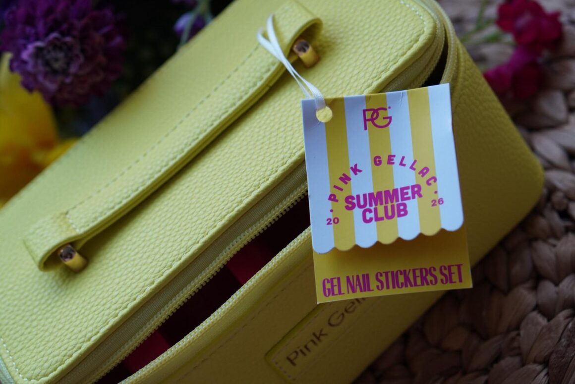 Gellak Travel Set geel tasje van pink gellac